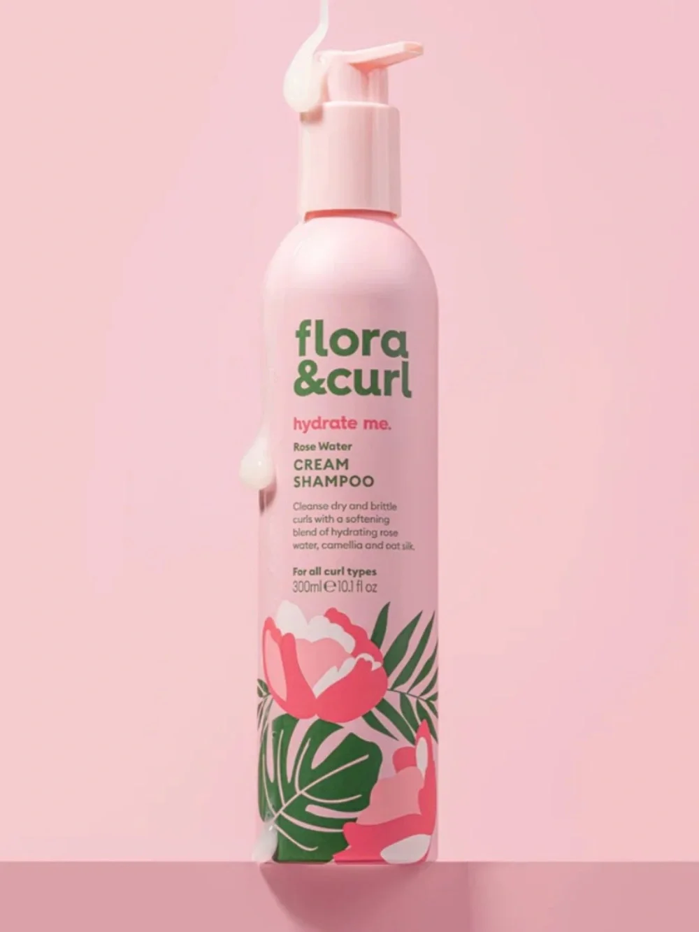 Flora & Curl Rose Water Cream Shampoo 300ml BRAND NEW